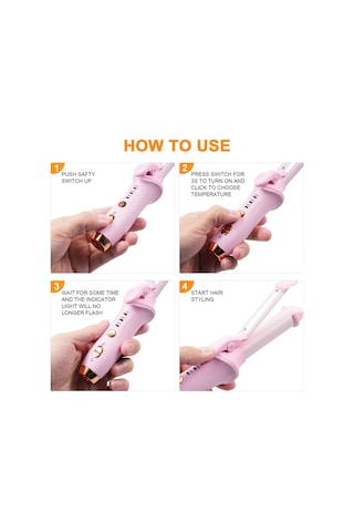 Moveevo Kablosuz Bukle Makinesi Şarj Edilebilir Modeller Pano Ev Zararsız Saç Düz Bukle Çift Kullanımlı Taşınabilir Bukle