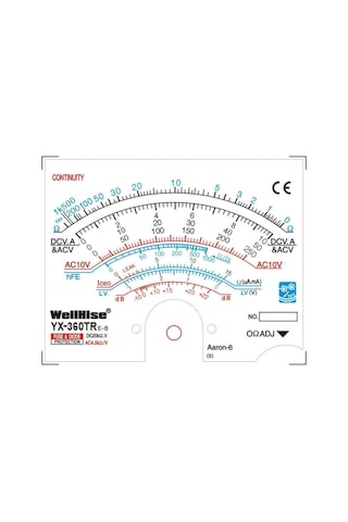 Wellhise Yx360 Treb Analog Multimetre Ölçü Aleti Avometre N11.1363