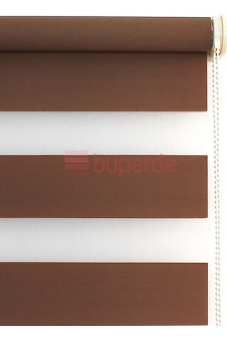 Buperde Kahverengi Eko Zebra Stor Perde