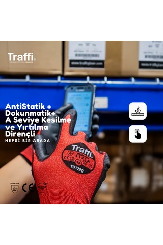 Tg1290 Dokunmatik Antistatik A Seviye Dirençli İş Eldiveni