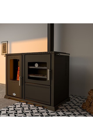 Baba's Bbq Pelet Ve Odun Sobası-Safir Kuzine Modeli 10 Kw