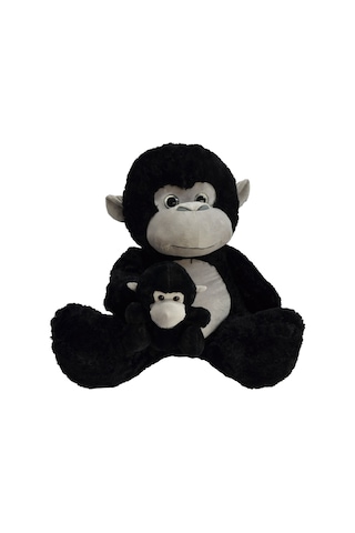 Peluş Yavrulu Goril 70 Cm 62930 Siyah