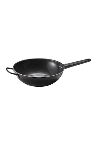 Ikea Blagylta Alüminyum Seramik Kaplama Wok Tava 28 Cm Siyah Tek Parça