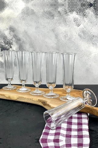 Kardelen Valeria 6 Lı Kahve Yanı Flüt Bardak Krd-4560