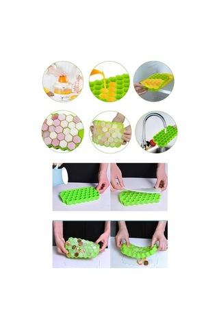 Periboia 37 Bölmeli Silikon Petek Buz Kalıbı Buzluk Renkli