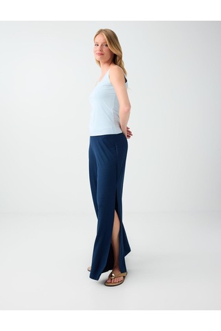 Jimmy Key Jimmy Key Lacivert Beli Lastikli Yırtmaç Detaylı Örme Pantolon 6sw187628494