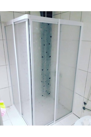 Nokta Duşakabin 80 x 80 Kare Köşe Girişli Teknesiz Mika Duşakabin Nd 404 Şeffaf