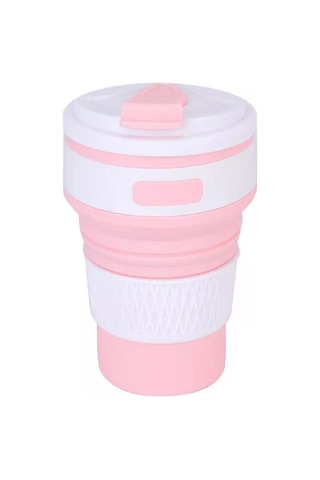 Lucku House Silikon Katlanabilir Bardak Kapaklı 350 Mlbuyer 199946613 Pembe
