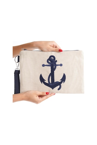 Mubiano Summer Kadın Bej Duck Keten Kumaş Çapa Clutch & Portföy Çanta - Msly0109-bj Bej