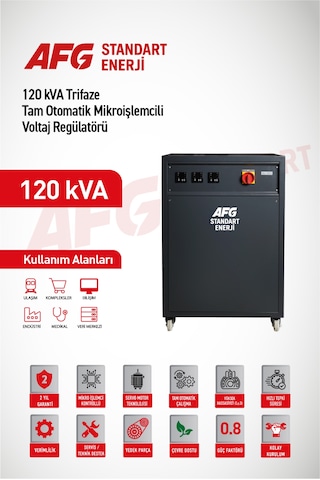 120 Kva Trifaze Tam Otomatik Mikroişlemcili Voltaj Regülatörü