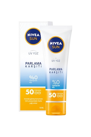 Nivea Sun Parlama Karşıtı Yüz Güneş Kremi Spf 50 50 ML