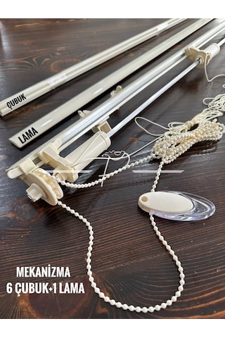 Katlamalı Perde Mekanizması 6+1 Demir Koteksli Profil Zincir Mekanizmalı Krem