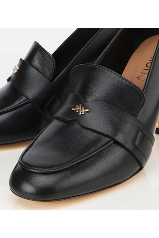 Hotiç Kadın Deri Siyah Yumuşak Dokulu Gold Detaylı Topuklu Stiletto 01ayh316610a100 01ayh316610a100 Siyah