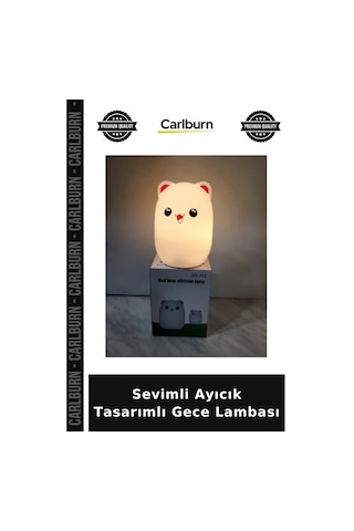 Özel Üretim Dekoratif Dokunmatik Çocuk Odası Aydınlatma Şarjlı Sevimli Ayıcık Tasarımlı Gece Lambası Diğer