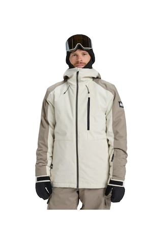 Quiksilver Quıksılver Mıssıon Block Jk Erkek Bone White - Solid Snowboard Ceketi Eqytj03501-weg0 Krem