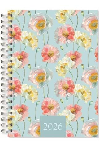 Lizy 2026 Spiralli 17x24 Cm Günlük Ajanda Model-5 Yeşil