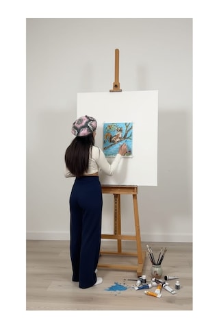 Ceritoğlu Ressam Beresi-motifli-el Örmesi Çok Renkli