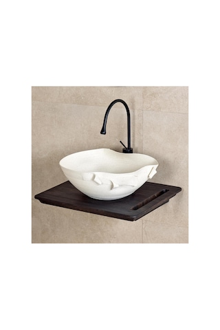 Ey-9102 Tezgah Üstü Lavabo Mat Beyaz Renkli
