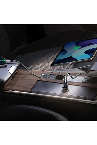 Ugreen 30w 2 Portlu Araç İçi Şarj Cihazı Çakmaklık Adaptörü, 25845