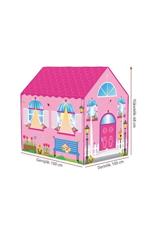 Minik Dünyam Çocuk Oyun Çadırı - 100x100x68 Cm Kolay Kurulum Eğlenceli Çocuk Oyun Evi Pembe