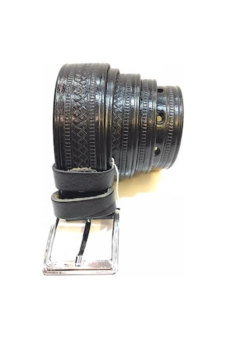 Hakiki Manda Derisi Erkek Kemer 405461694 - Siyah 3.5 CM