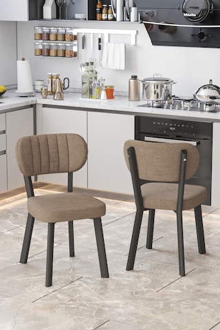 Parla 70x110cm Atlantik Mutfak Masası, Mutfak Masası Takımı, Yemek Masası, 4 Cappucino Sandalye Cappucino