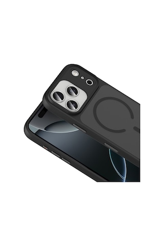 Nihcase Apple Uyumlu iPhone 17 Pro Max Kılıf Mat Manyetik Şarj Özellikli Flet Armor Kapak