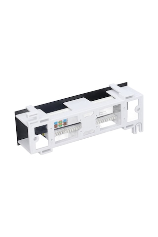 Lemestar 8 Port Rj45 Ağ Patch Panel, Duvar Montajlı, Cat.6, 568a/b Kablolama, Toz Kapaklı, Abs Kasa, Ses/veri/kabloları Dağıtımı
