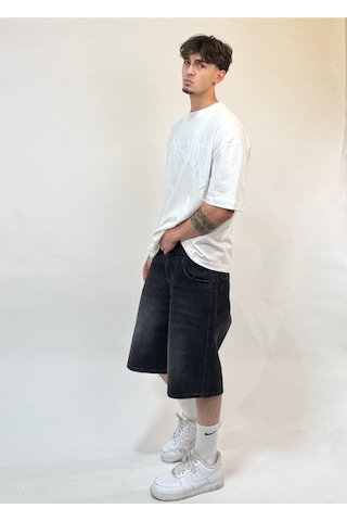 Zaee Studio Renge Renk Oversize Baskılı Tişört Beyaz