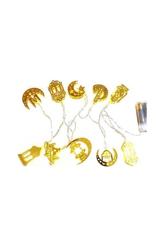 Pazly Sıcak Şeklinde Ramazan Peri Parti Led Lambası Işık Hilal Fener Dizisi Beyaz Bayramı Ay Ası 5ft 10led Pg