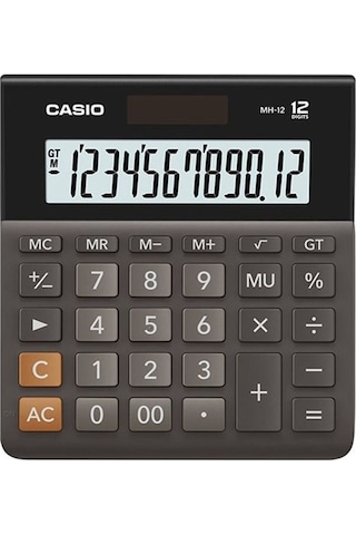Casio MH-12-BK Masaüstü 12 Hane Hesap Makinesi