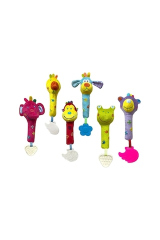 Jusso Çok Amaçlı Dişlik ve Vıkvık Oyuncak-maymun Çok Renkli