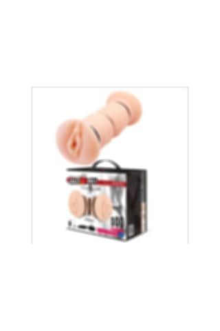 Hızlı Express Emma Büyük Boy 19 CM Çift Taraflı Titreşimli Realistik Suni Vajina Mastürbatör