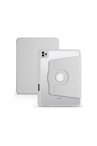 Apple Uyumlu iPad, Pro 11 2024 M4 Mvv83tu/a Mwr83tu/a Termik Kalem Bölmeli Dönebilen Standlı Kılıf Kapaklı Kılıf