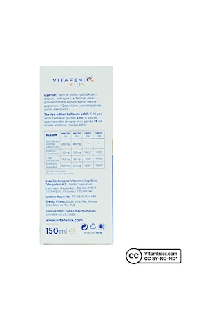 Vitafenix Kids Kara Mürver Ekstresi 150 Ml