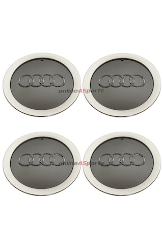 Audi A6 - A8 Jant Göbek Arması Kapağı 4'lü Set 4e0601165a 4e0198601