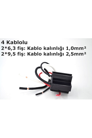 4 Kablolu Güç Röle Soketi 80a Kalın Bacak Fiş Uyumlu
