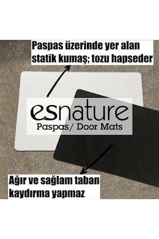 Esnature Chirp Birds Renkli Cıvıldıyan Kuşlar Kahverengi Welcome Kapı Önü Paspası 45x70 Cm Çok Renkli