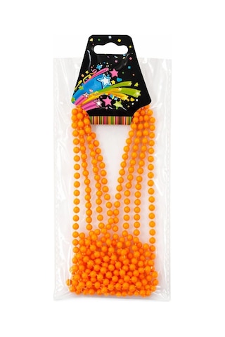 Neon Turuncu Boncuk Kolye 80 Cm Retro 80 Ler 90 Lar Parti Aksesuarı " 95886308