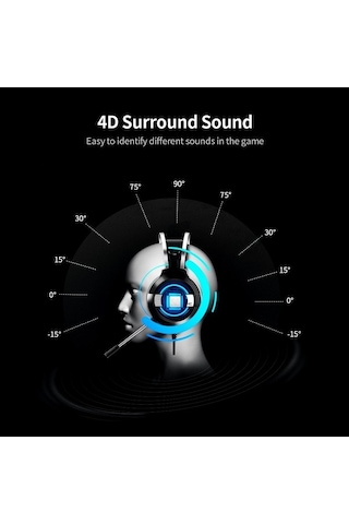 Fastbuy Siyah Mc Model Oyuncu Kulaklığı 50mm Hoparlörlü Çift Delikli Renkli Işık Mikrofonlu Bilgisayar Uyumlu