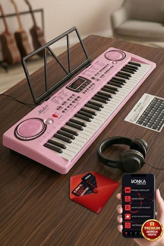 Midex PS-1500PK-H Başlangıç İçin 61 Tuşlu Org Kulaklık Notalık ve