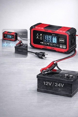 Auhma Aoc22 Otomatik Seçim Dijital Ekran 12/24 V Akıllı Akü Şarj Ve Onarım Cihazı -12v 15a-24v 8a