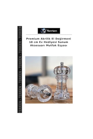 Premium Akrilik El Değirmeni 18 Cm Ev Hediyesi Sunum Aksesuarı Mutfak Eşyası Çok Renkli