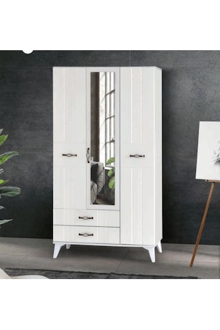 Bera Beyaz 3 Kapılı Tuğçe Dolap