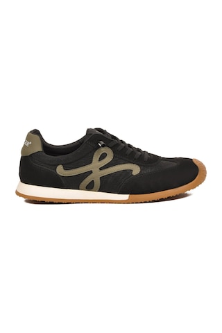 Voyager Siyah Bağcıklı Hafızalı Rahat Tabanlı Retro Erkek Casual Ayakkabı Sneaker E472 M
