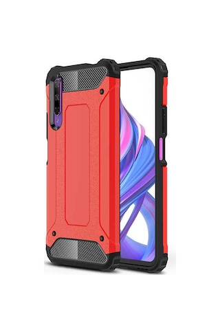 Kilifone - P Smart Pro 2019 Uyumlu - Kılıf Çift Katman Zırh Tank Crash Military Kapak - Gri