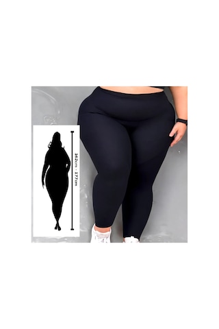 Sngl Tekstil Büyük Beden Tayt 3xl-4xl-5xl-6xl-7xl-8xl Siyah