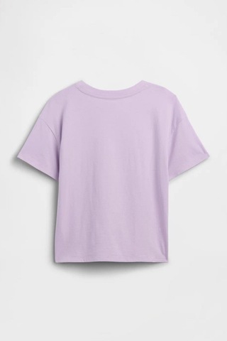 Gap Kız Çocuk Oversized Grafik Baskılı Lila T-shirt-14320