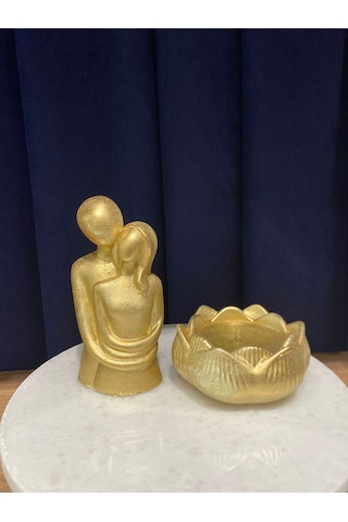 Bernami Biblo Pinterest Altın Gold Rengi Sarılan Çift, Lotus Mumluk Seti