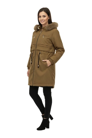 Baglan Kadın Kapüşonlu İçi Peluş Mont Bgl-st05027 Taba